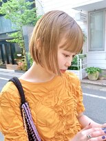 say.ブリーチハイライトミルクティーアッシュショートミニボブ