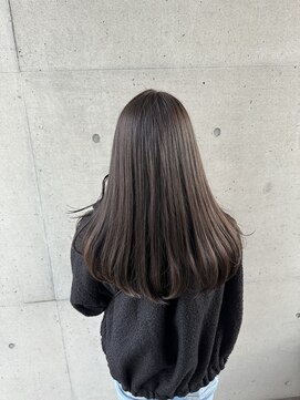 アチーブ ヘア デザイン(achieve hair design) #ツヤカラー暗髪☆大人可愛い艶々エアストレートロング