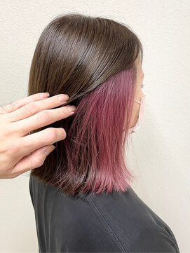 バブルス 本川越店(BUBBLES) インナーカラー バーガンディ