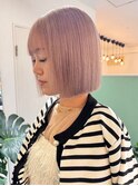 ボブ×ホワイトピンクベージュ☆