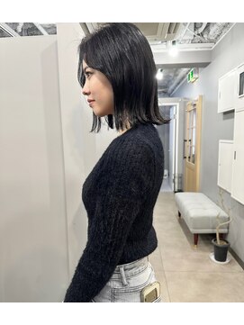 ＊ダークグレージュ 伸ばしかけボブ／三宮／神戸／上田一眞
