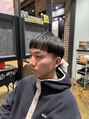 ブッシュ 水広店(BUSH) 前髪パッツンスタイル！ツヤのあるスタイリング剤で締める！