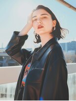 ラベスト キョウト(LOVEST)&nbsp;外はねボブ/かきあげバング/アッシュブラウン/外国人風ヘア