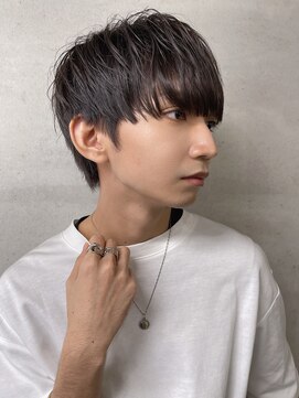 アメラボ 植田山店(Amelab) 【ナチュラルマッシュ】ツーブロック 刈り上げ 黒髪 カジュアル