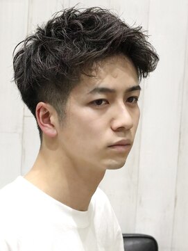 ヘアーアンドグルーミング ヨシザワインク(HAIR&GROOMING YOSHIZAWA Inc.) スパイラルパーマツーブロック刈り上げショートメンズバーバー
