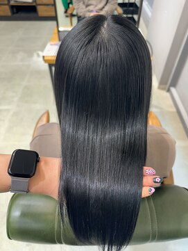 ヘアーアンドビューティーザ エフ(Hair Beauty the F) ＊髪質改善カラー_ブルーブラック_m211