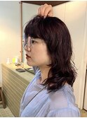 ワンカラーでボルドーレッド＊