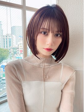 アフロート ディル(AFLOAT D'L) 首元タイト小顔見え前下がりシースルーボブ