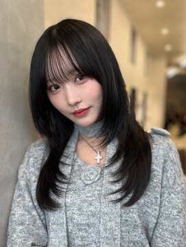 オムニス 表参道(Omnis) 暗髪美髪レイヤーハッシュカットワンカールくびれレイヤー表参道