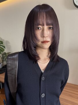 ナループロアボタン(Nalu pu loa BOTAN) レイヤーカット/ラベンダーブラウン/紫カラー