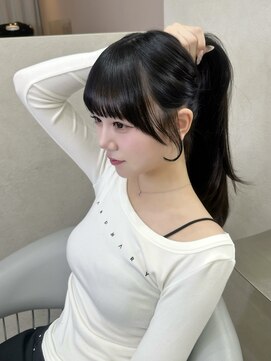 ラルムバイシー 新宿(LARME by Sea) ☆黒髪×瞳盛れバング☆盛れる顔周りCut☆【hina/新宿】
