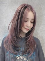 サニー 渋谷(SUNNY)&nbsp;ピンクベージュ、カチューシャカラー、バタフライレイヤーカット