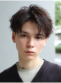 ツーブロックショート