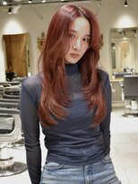 ニュートン(NEWTON)&nbsp;レイヤー　顔まわり　ボルドー　髪質改善　韓国レイヤー
