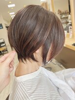 チェレ ブラン 堺東店(Chere brun) 40代50代ひし形レイヤーボブ×くびれショート×ブラウンカラー