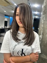 キング 京橋店(K!ng)&nbsp;レイヤーカットブリーチなしダブルカラーハッシュカット韓国