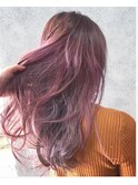 ピンクアッシュ×ラベンダーインナーカラー☆