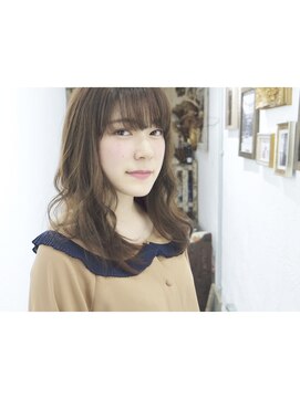 プライベートサロン キッテ(private salon kitte.) アッシュブラウンなウェーブミディアム