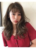 セピアデザイングレーベージュ★ワンカールウェービーパーマ