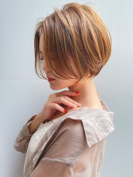 ロンドプランタン 恵比寿(Lond Printemps) 【Lond佐野】前髪長め小顔ショートボブ ベージュカラー