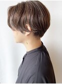 【松戸 ムラマツ】ツーブロ黒髪大人かわいいショートボブ