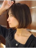 小顔ラインカット　ショートボブ　大人ヘア　30代40代　表参道