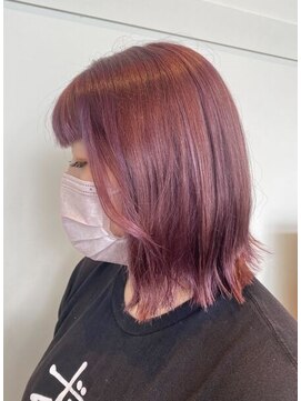 ビーワールド(B WORLD) カシスピンクカラー【髪質改善/デザインカラー】