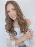 小顔カットニュアンスカール/透明感ベージュ