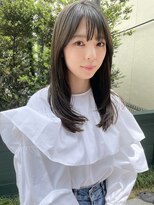 セミロング　暗髪ロング　レイヤー　銀座日比谷有楽町20代30代