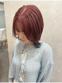 【インナーカラー】Red×Navy