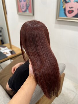 ドレス(Dress) レッドブラウン/艶髪/ストレートロング