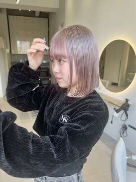 ソル 栄矢場町(SOL) シルバーグレージュ/名古屋ブリーチ/名古屋ハイトーン/ボブ