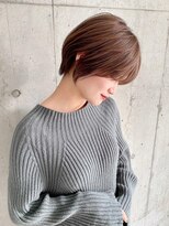 アールヘアーデザイン 千種(r hair design) 小顔見せショートベージュカラーブリーチしない透明感カラー