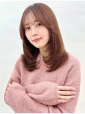 韓国風レイヤー 大人ミディアム 髪質改善 艶髪 美髪 福岡美容室