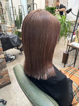 ルーナヘアー(LUNA hair) 『京都 ルーナ』メルティーピンク×外はねロブ 30代40代50代60代