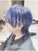 ブリーチデザイン　ネイビーブルーカラー