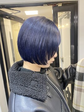 エトラ 渋谷店(etora) ネイビーブルー　ボブルフ
