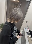 アッシュグレージュカラーウルフレイヤーカットダブルカラー横浜