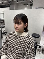 キートス(Kiitos)&nbsp;ばっさり外ハネ耳掛けボブ　ヘアドネーション