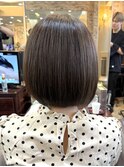 大人可愛い上品白髪ぼかしハイライトカラー◎大人ボブ【池袋】