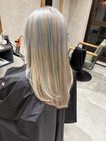 サニー 渋谷(SUNNY) バレイヤージュ、ハイライト、レイヤーロング、グレーベージュ