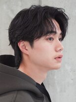 フィフス(fifth) 韓国風センターパート毛流れニュアンスパーマビジネスヘア黒髪