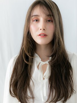 モッズヘア 越谷(mod's hair) インナーカラーグレージュ顔周りレイヤーロング//越谷20代30代