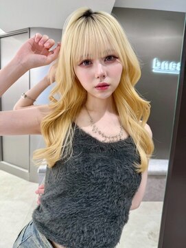 サンドレオ 新宿店(sand Leo) フェイスフレーミング/ココアベージュ/ブリーチ/ハイトーン/新宿