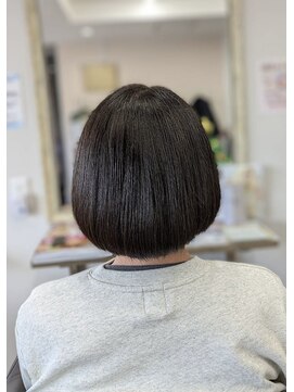 大人ショート/白髪染め/ボブ/30代/40代/50代