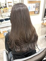 ヘアアンドメイク 心座(hair&make)&nbsp;大人の艶ブラウン×くびれレイヤーロング