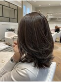 大人可愛いミディアムレイヤー