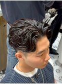 ラルフカール　ニュアンスパーマ　センターパート　メンズパーマ