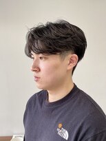 メンズサロン アネロ 名駅(Men's salon anhelo)&nbsp;大人メンズセンターパート×ニュアンスパーマ×フェザーパーマ