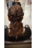 大人可愛い ヘアセット 結婚式 お呼ばれ